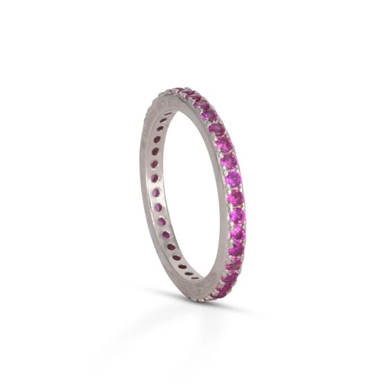Anillo Dilvdò Mujer Eternity in Plata Zircone ANLVBR-14 - ANLVBR-14